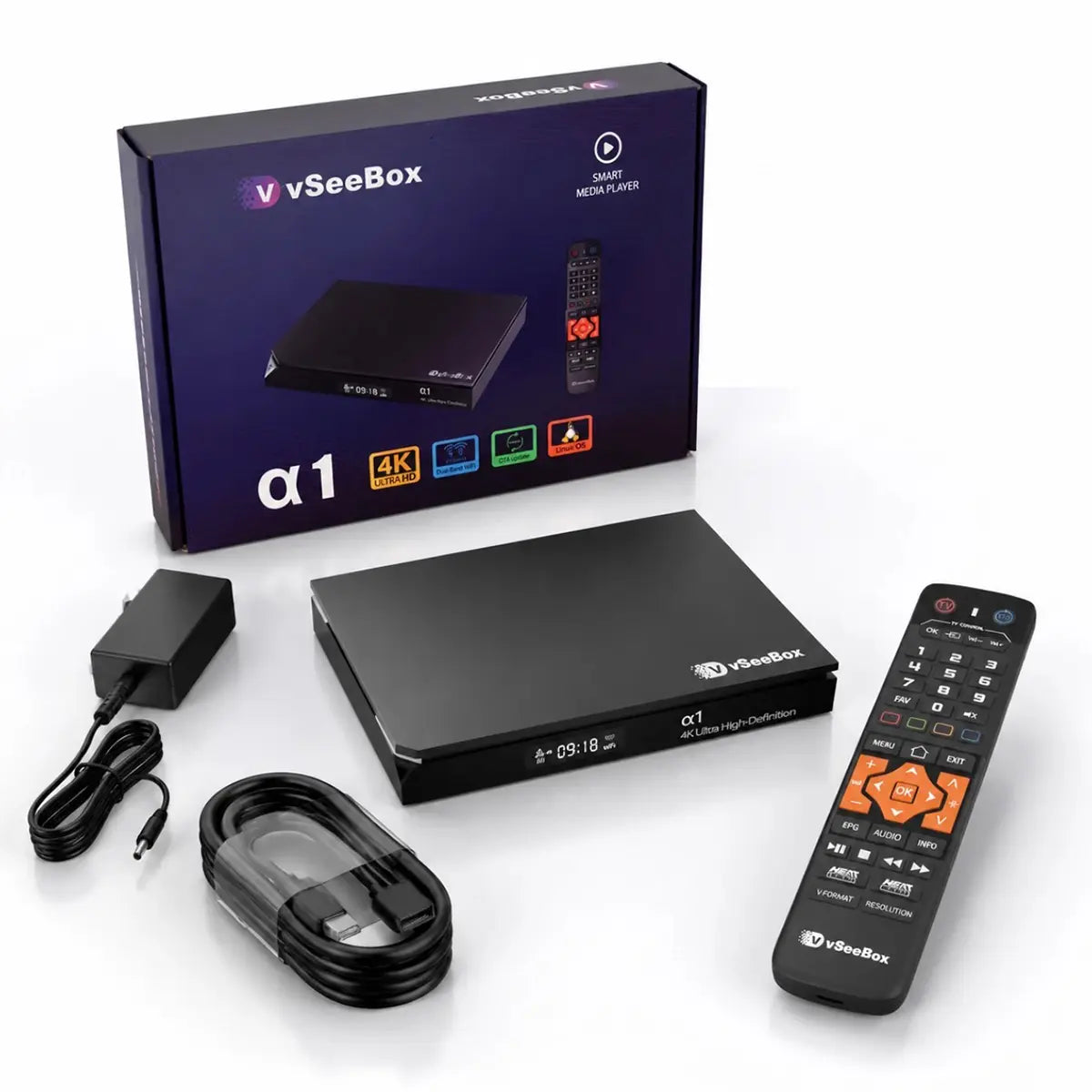 vSeeBox Alpha 1 4K Ultra HD Linux streaming box